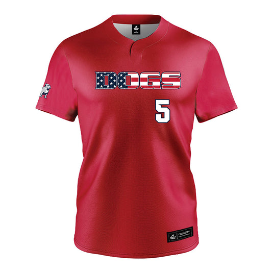 Samford - NCAA Baseball : John Whitney - Red Jersey-0