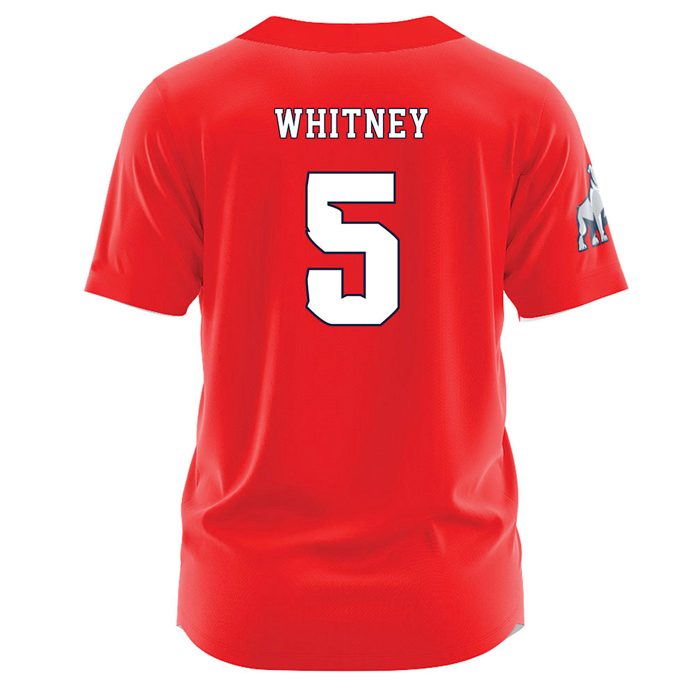 Samford - NCAA Baseball : John Whitney - Red Jersey-1