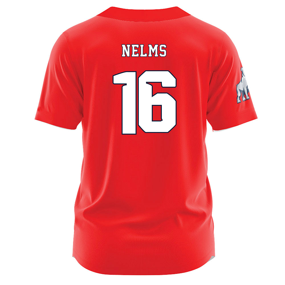 Samford - NCAA Baseball : Easton Nelms - Red Jersey-1