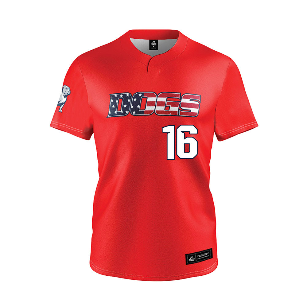 Samford - NCAA Baseball : Easton Nelms - Red Jersey-0