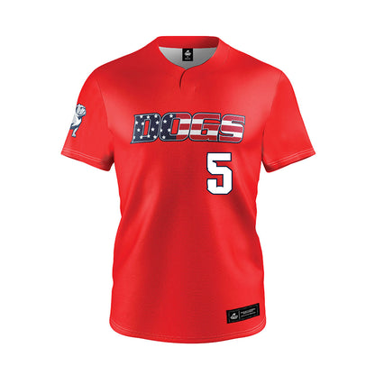 Samford - NCAA Baseball : John Whitney - Red Jersey-0