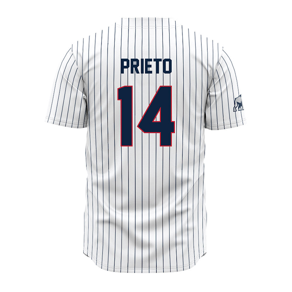 Samford - NCAA Baseball : Angelo Prieto - Pinstripe Jersey-1