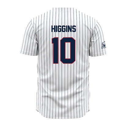 Samford - NCAA Baseball : Trey Higgins - Pinstripe Jersey-1