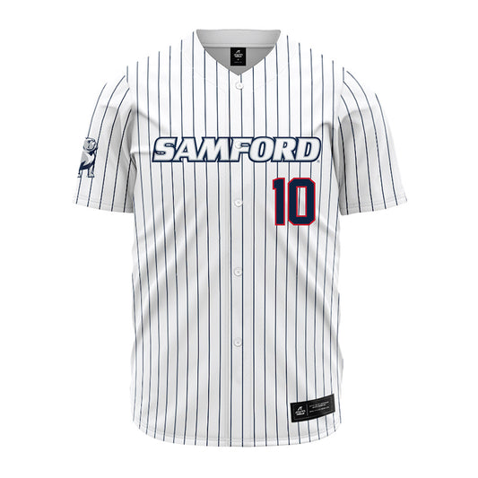 Samford - NCAA Baseball : Trey Higgins - Pinstripe Jersey-0
