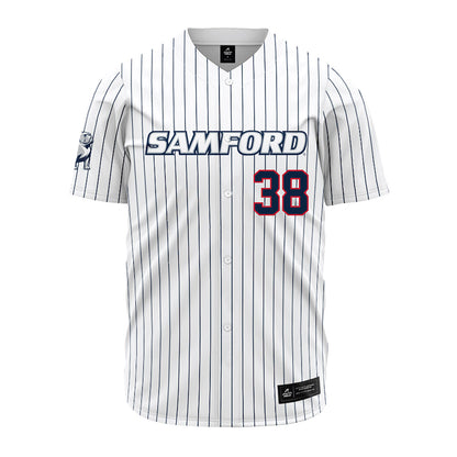 Samford - NCAA Baseball : John Malone - Pinstripe Jersey-0
