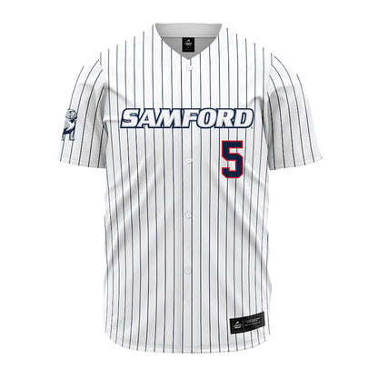 Samford - NCAA Baseball : John Whitney - Pinstripe Jersey-0