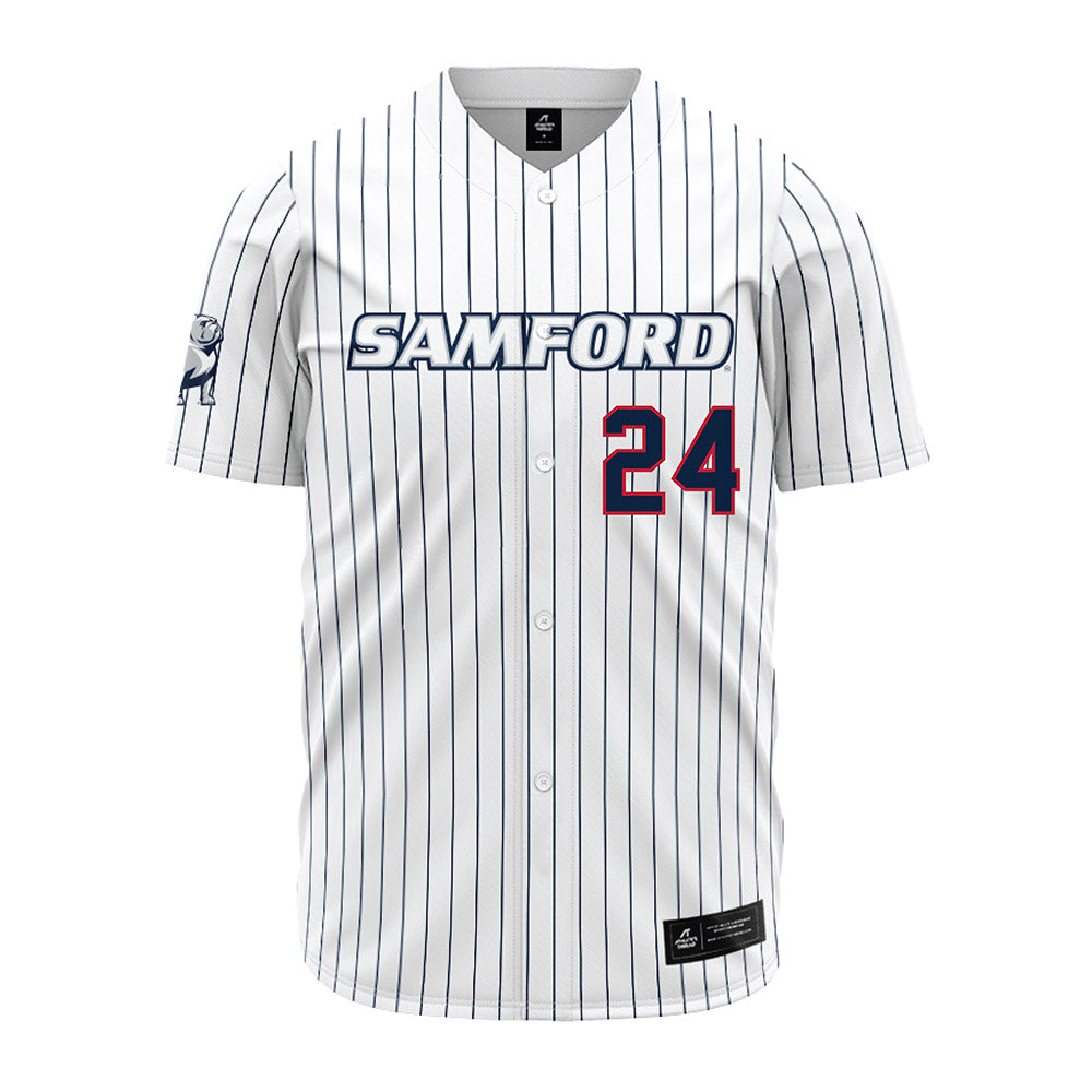 Samford - NCAA Baseball : Cameron Keshock - Pinstripe Jersey-0
