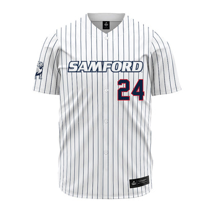 Samford - NCAA Baseball : Cameron Keshock - Pinstripe Jersey-0