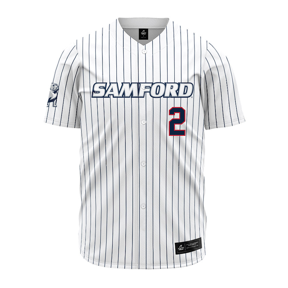 Samford - NCAA Baseball : Cade Carr - Pinstripe Jersey-0