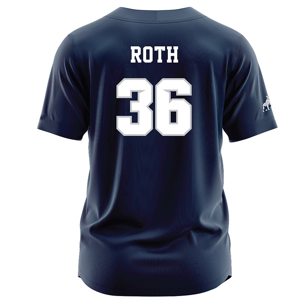 Samford - NCAA Baseball : Adam Roth - Navy Jersey