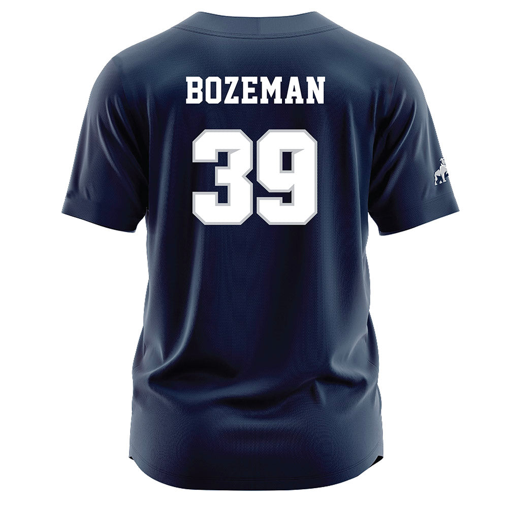 Samford - NCAA Baseball : Charlie Bozeman - Navy Jersey-1