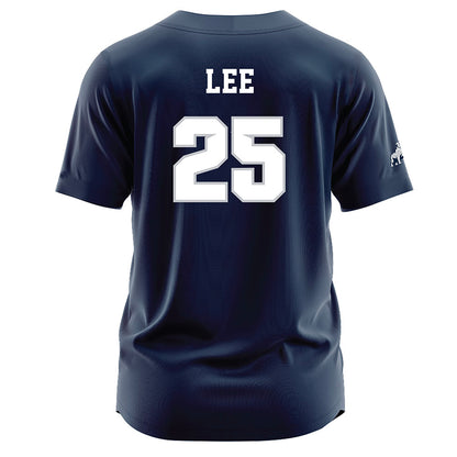 Samford - NCAA Baseball : Joseph Lee - Navy Jersey-1