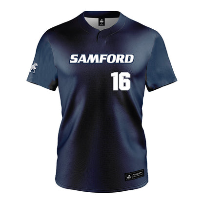 Samford - NCAA Baseball : Easton Nelms - Navy Jersey-0