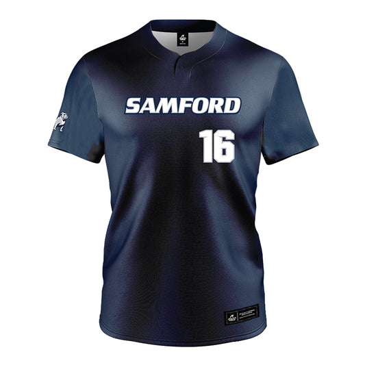Samford - NCAA Baseball : Easton Nelms - Navy Jersey-0