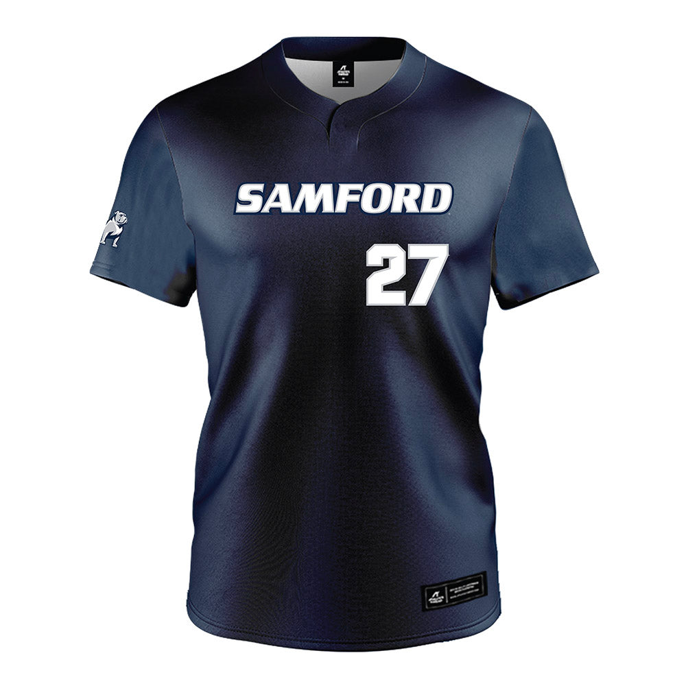 Samford - NCAA Baseball : Jake Souders - Navy Jersey-0