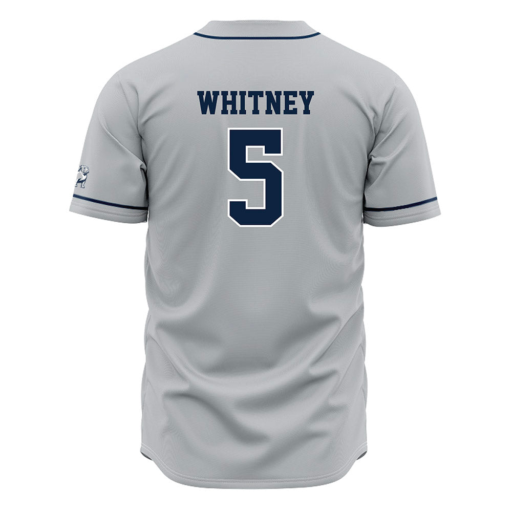 Samford - NCAA Baseball : John Whitney - Grey Jersey-1