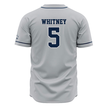 Samford - NCAA Baseball : John Whitney - Grey Jersey-1