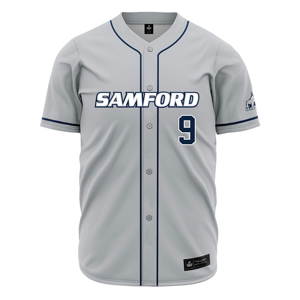 Samford - NCAA Baseball : Drew Druckenmiller - Grey Jersey-0