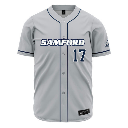 Samford - NCAA Baseball : Hayden Perry - Grey Jersey-0