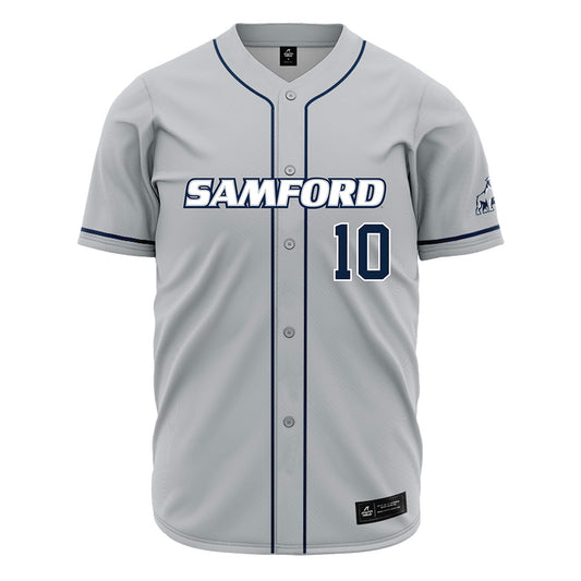 Samford - NCAA Baseball : Trey Higgins - Grey Jersey-0