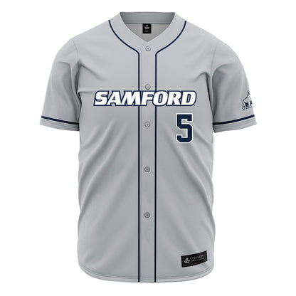 Samford - NCAA Baseball : John Whitney - Grey Jersey-0