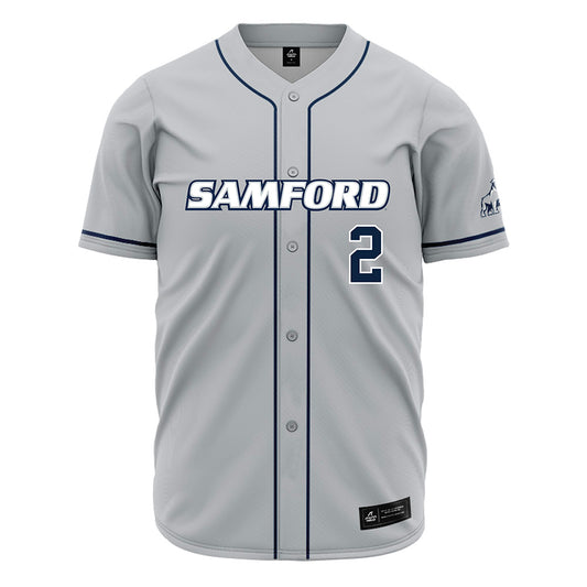 Samford - NCAA Baseball : Cade Carr - Grey Jersey-0