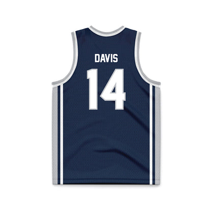 Samford - NCAA Men's Basketball : Brody Davis - Navy Basketball Jersey