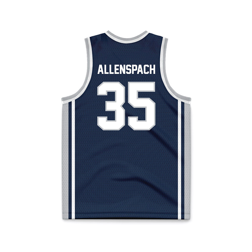 Samford - NCAA Men's Basketball : Riley Allenspach - Navy Basketball Jersey