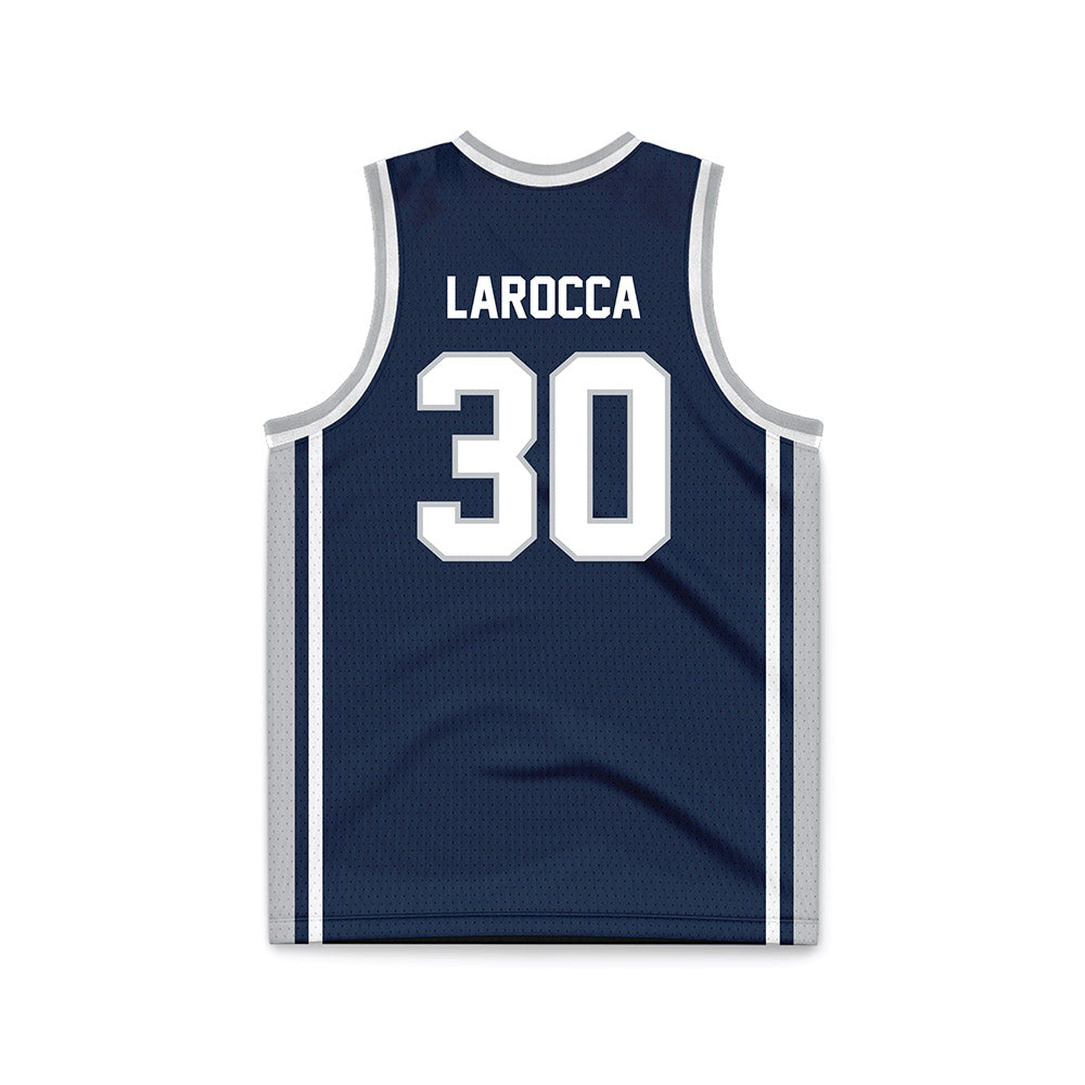 Samford - NCAA Men's Basketball : Owen LaRocca - Navy Basketball Jersey