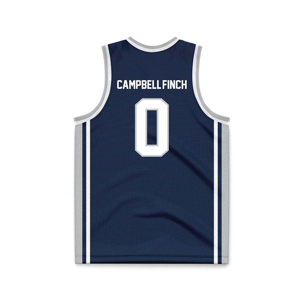 Samford - NCAA Men's Basketball : Isaiah Campbell-Finch - Navy Basketball Jersey-1