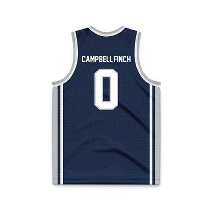 Samford - NCAA Men's Basketball : Isaiah Campbell-Finch - Navy Basketball Jersey-1