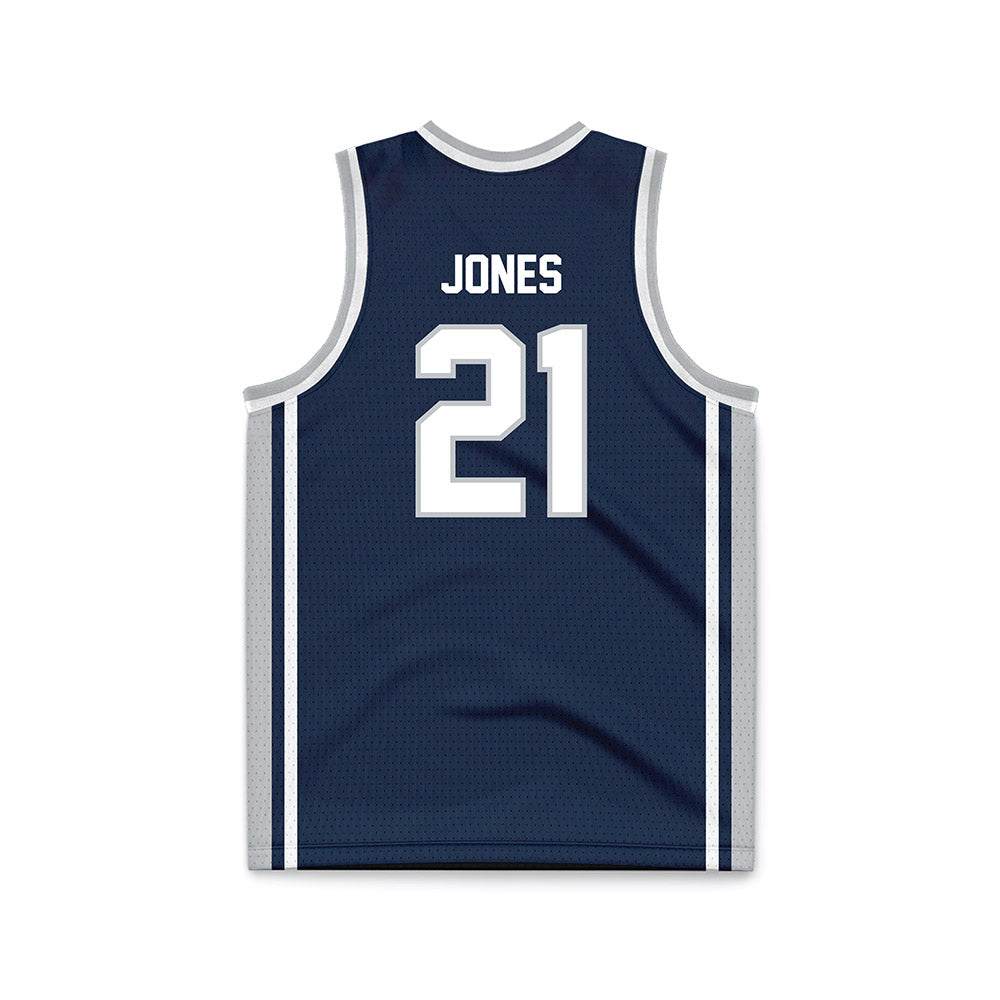 Samford - NCAA Men's Basketball : Rylan Jones - Navy Basketball Jersey