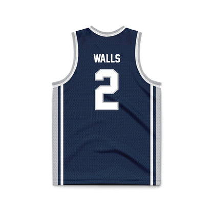 Samford - NCAA Men's Basketball : Lukas Walls - Navy Basketball Jersey