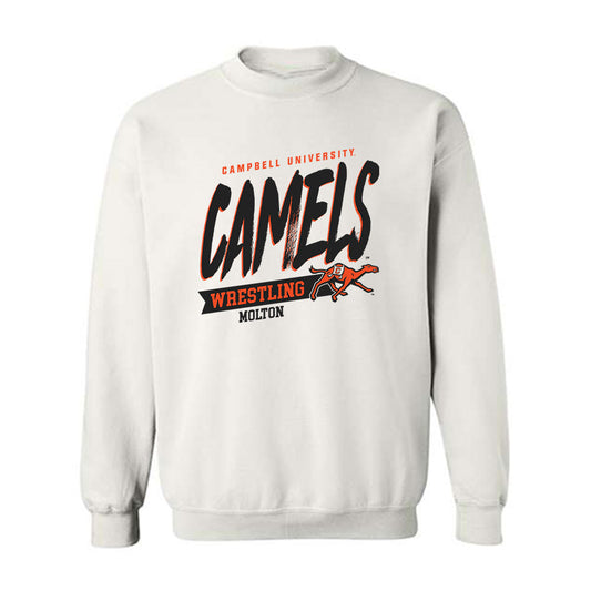 Campbell - NCAA Wrestling : Anthony Molton - Classic Fashion Shersey Crewneck Sweatshirt-0