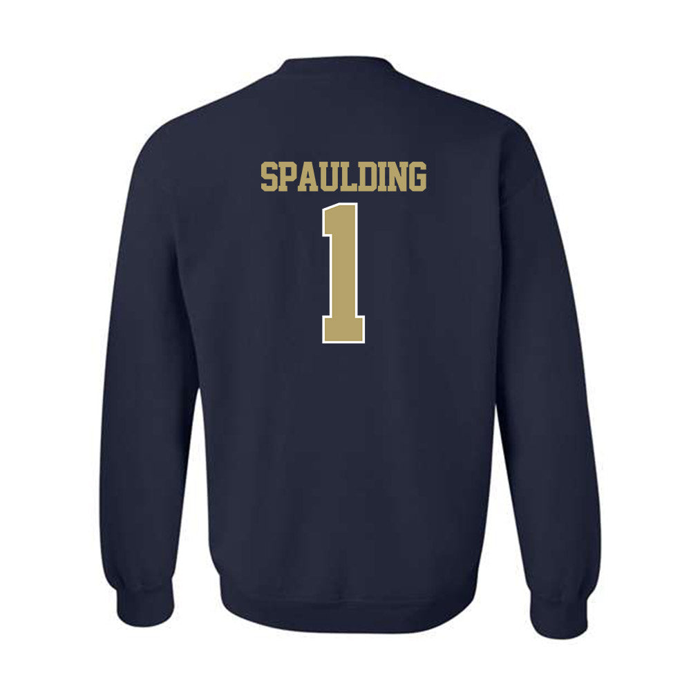 Georgia Tech - NCAA Football : Cayman Spaulding - Classic Fashion Shersey Crewneck Sweatshirt-1