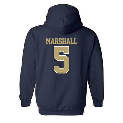 Georgia Tech - NCAA Men's Basketball : Peyton Marshall - Classic Fashion Shersey Hooded Sweatshirt-1