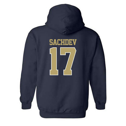 Georgia Tech - NCAA Men's Tennis : Rohan Sachdev - Classic Fashion Shersey Hooded Sweatshirt-1