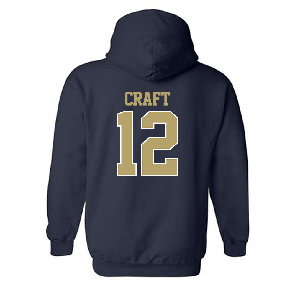 Georgia Tech - NCAA Men's Basketball : Kam Craft - Classic Fashion Shersey Hooded Sweatshirt-1