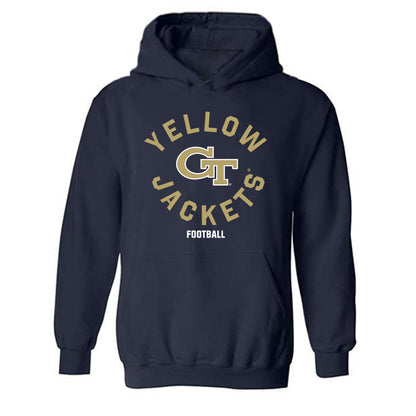Georgia Tech - NCAA Football : Jordan van den Berg - Classic Fashion Shersey Hooded Sweatshirt-0