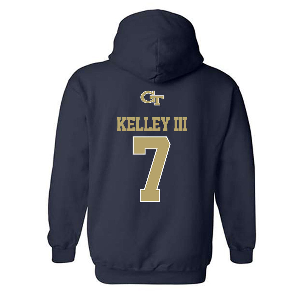 Georgia Tech - NCAA Men's Basketball : Chas Kelley III - Classic Shersey Hooded Sweatshirt-1