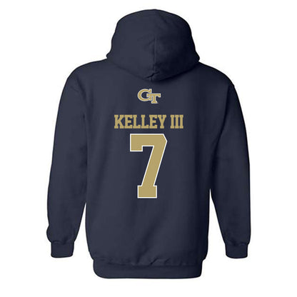 Georgia Tech - NCAA Men's Basketball : Chas Kelley III - Classic Shersey Hooded Sweatshirt-1