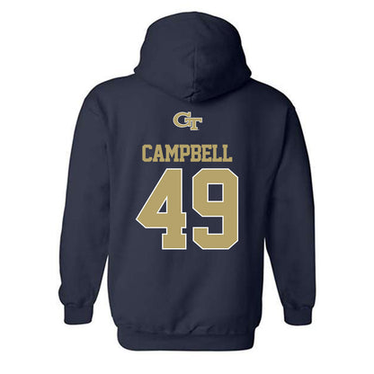 Georgia Tech - NCAA Baseball : Kayden Campbell - Classic Shersey Hooded Sweatshirt-1
