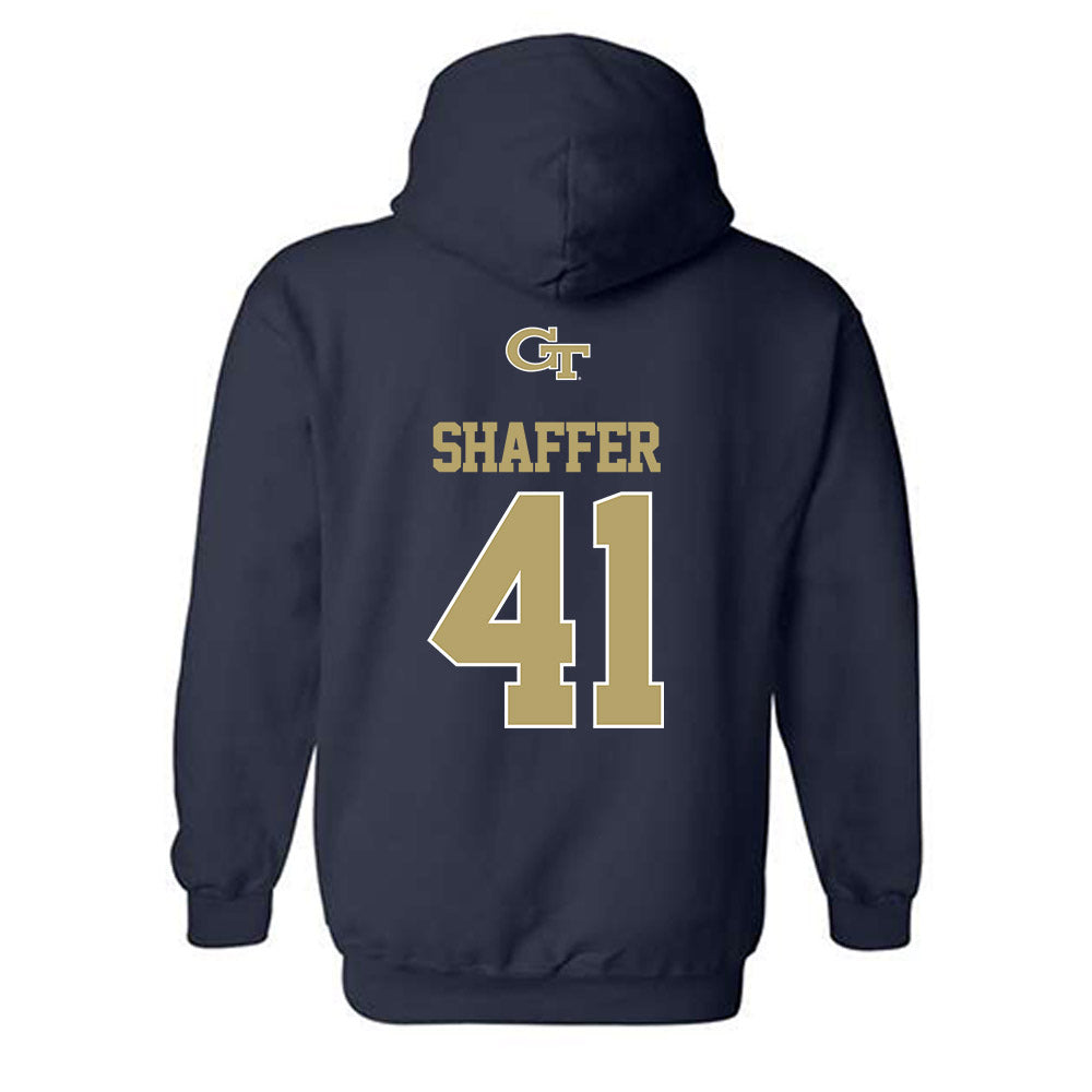 Georgia Tech - NCAA Football : Landon Shaffer - Classic Shersey Hooded Sweatshirt-1