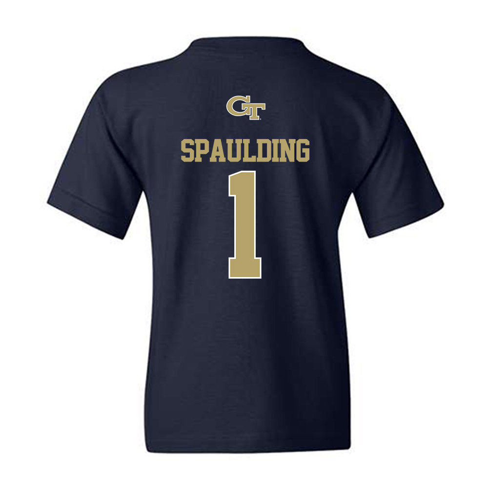 Georgia Tech - NCAA Football : Cayman Spaulding - Classic Shersey Youth T-Shirt-1