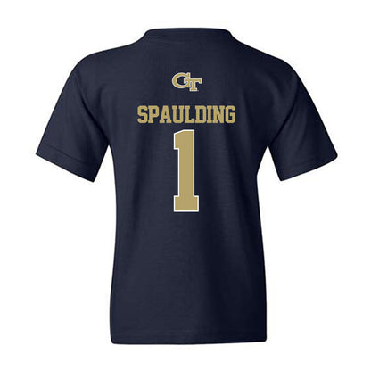 Georgia Tech - NCAA Football : Cayman Spaulding - Classic Shersey Youth T-Shirt-1