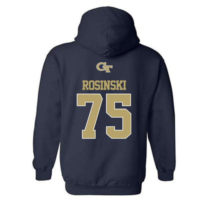 Georgia Tech - NCAA Football : Andrew Rosinski - Classic Shersey Hooded Sweatshirt-1
