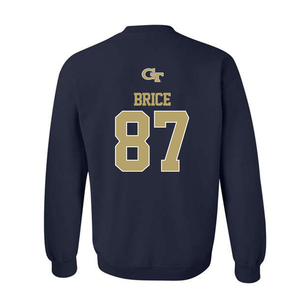 Georgia Tech - NCAA Football : Jamauri Brice - Classic Shersey Crewneck Sweatshirt-1