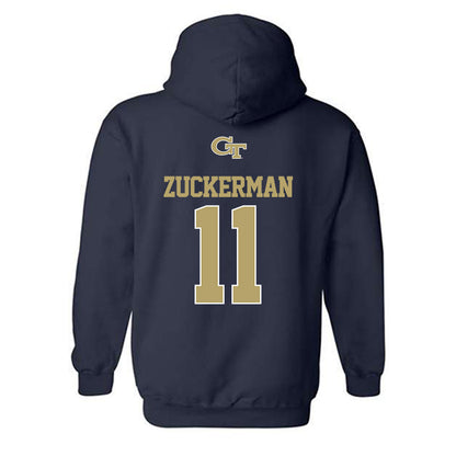 Georgia Tech - NCAA Baseball : Ryan Zuckerman - Classic Shersey Hooded Sweatshirt-1