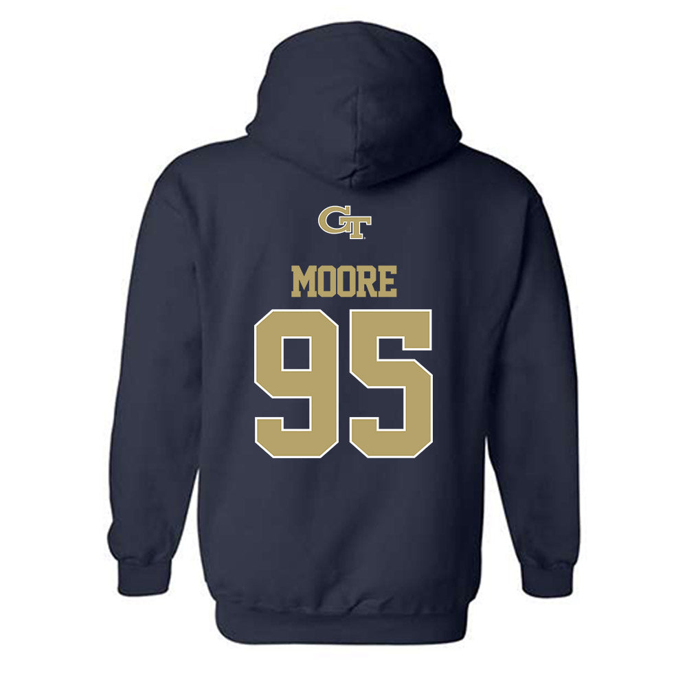 Georgia Tech - NCAA Football : Jason Moore - Classic Shersey Hooded Sweatshirt
