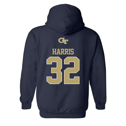 Georgia Tech - NCAA Softball : Tymber Harris - Classic Shersey Hooded Sweatshirt-1